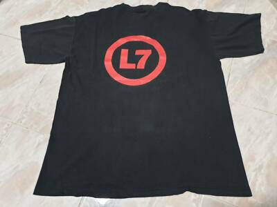 90s L7 Hand Sign バンドTシャツ　L size Original Vintage L7 Hand Sign Official T-shirt Size : X-large