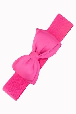 Banned Retro Gürtel Bella Pink Vintage Stretch Belt Taillengürtel Schleife 