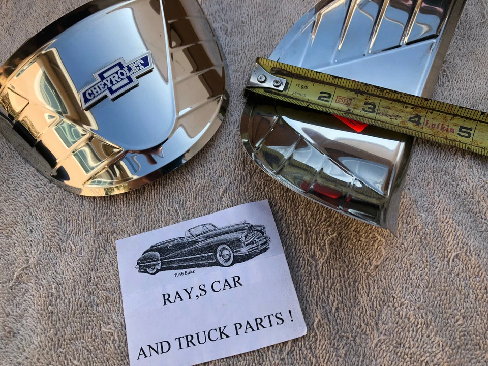 ¡NUEVO PAR DE VISERAS DE LUZ DE CABEZA DE ACERO INOXIDABLE ESTILO VINTAGE B/T! ¡Coche o camión! Foto 3 de 4