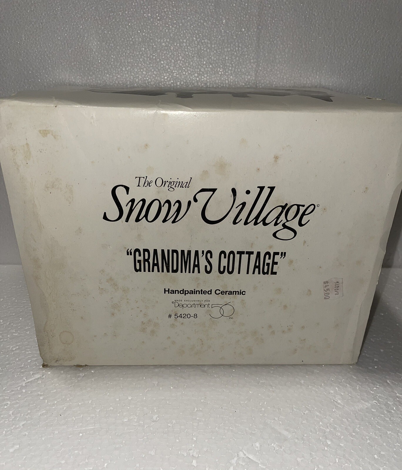 DEPT 56 ORIGINAL SNOW VILLAGE "GRANDMA'S COTTAGE" 54208 NEW W/TAG eBay