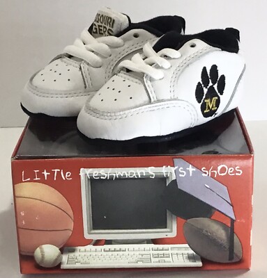 MU Mizzou Tigers Missouri Baby Shoes 0-10 Months Ground Level Licensed Leather
