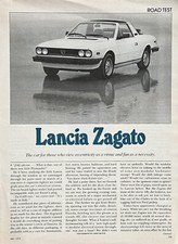 1979 Road Test Lancia Zagato Convertible 5 Pages Pics Specs Info 1979 Road Test Lancia Zagato Convertible 5 Pages Pics Specs Info