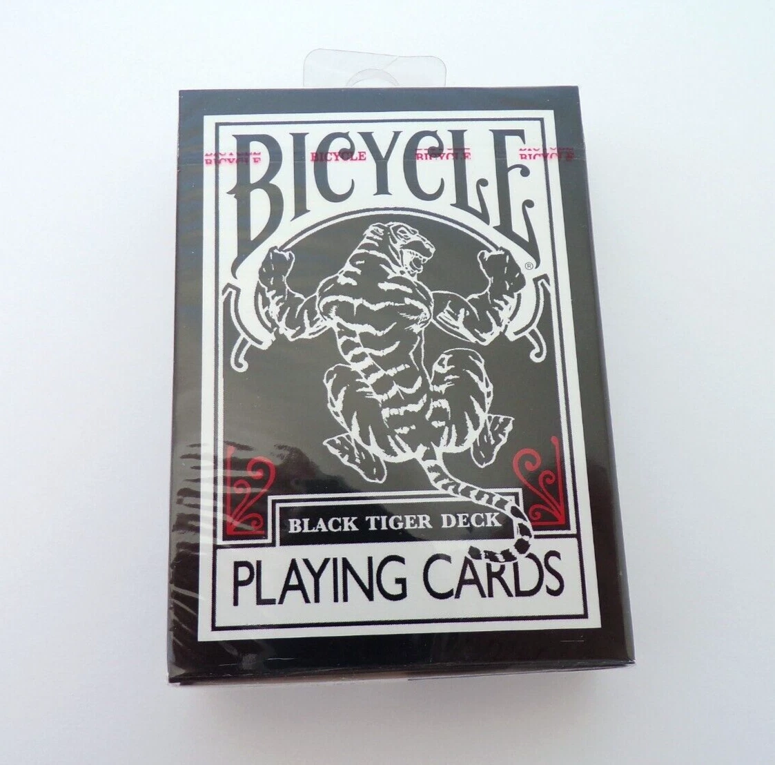 New Pkg BLACK TIGER Deck Bicycle POKER Playing Cards RED