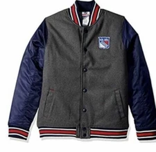 NHL Licensed New York Rangers Youth Letterman Jacket New Pick your Size