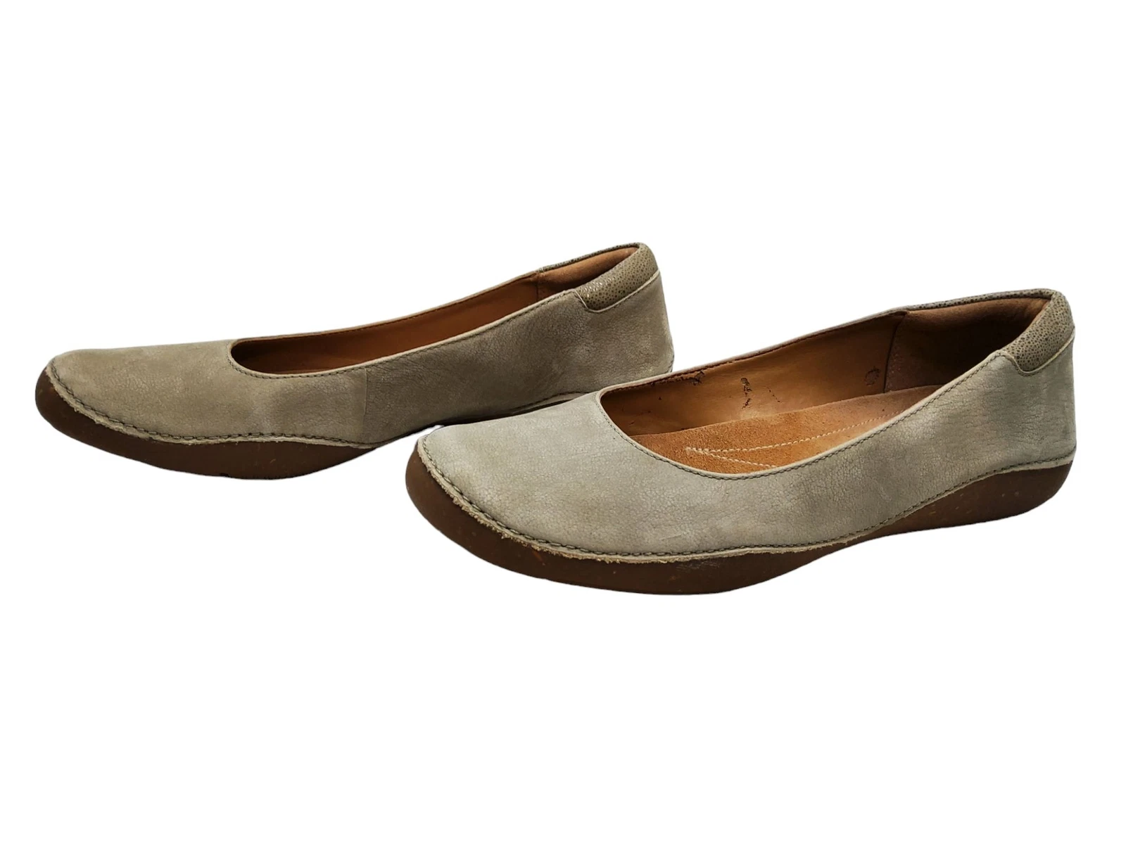 mocassini slip on clarks artigianali donna pelle marrone chiaro