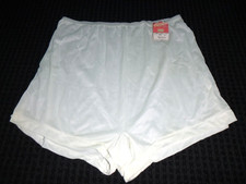 NWT Vtg Carole Acetate Semi Sheer Granny Panties Tap Pants 320 White Sz 11 NOS