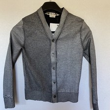 Comme Des Garcons Women's Wool Silver Metallic Fiber Light Jacket/Blouse NWOT S