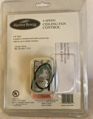 NEW In Original Package Harbor Breeze 4 Speed Ceiling Fan Control 130624 - Picture 2 of 5