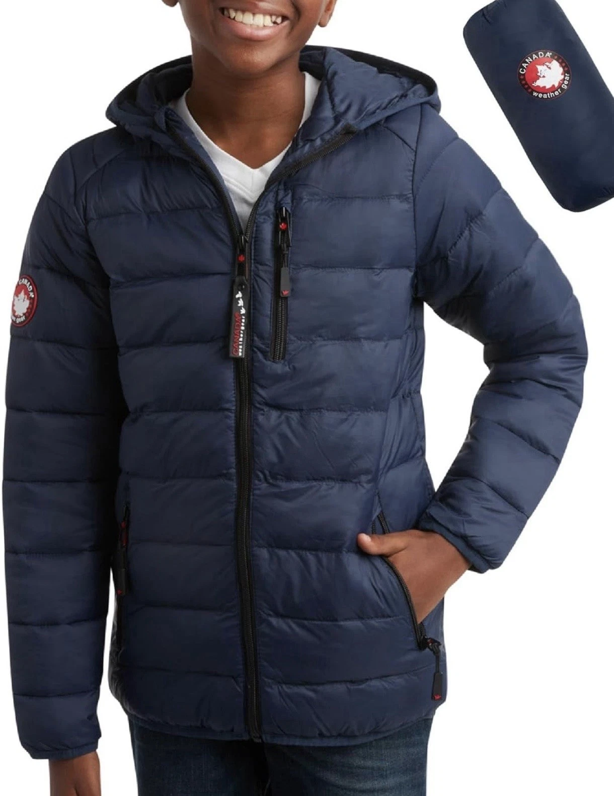 CANADA Weather Gear Puffer Jacket Navy Blue