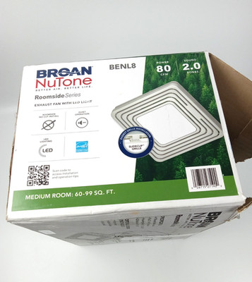 Open Box - Broan Nutone Roomside Series 80 CFM ventilation Fan w/ Led Light