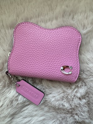 Coach Bright Magenta Pebble Coachtopia Leather Wavy Zip Around