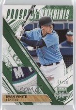 2019 Panini Elite Extra Edition Prospect Materials Emerald 4/10 Evan White 0vl1