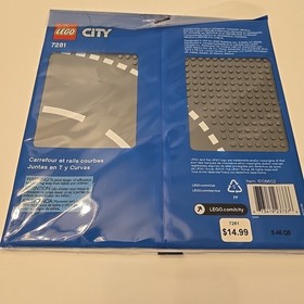 LEGO CITY: T-Junction & Curved Road Plates (7281)-Brand New In Factory Sealed