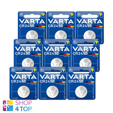 9 Varta Cr2450 Lithium Batteries 3V 560 Mah Cell Botton Cr2450Slf Exp 2032 NEW