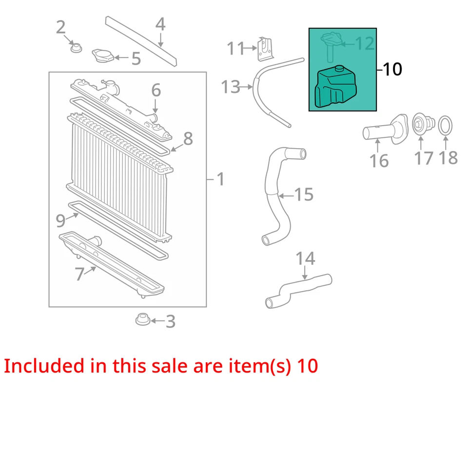 Toyota Camry 2007 botella de desbordamiento de refrigerante OEM 65 k millas - LKQ404565300 Foto 4 de 4