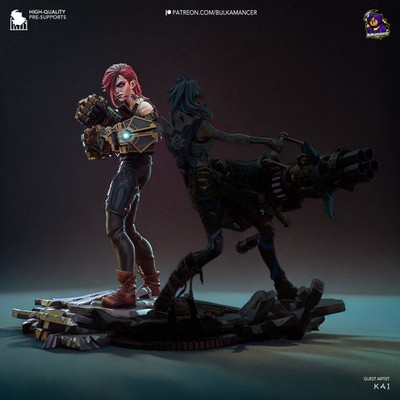 Vi - Arcane 1/8 Scale FAN ART Figure Statue 3d Print Model Kit Unpainted Diorama