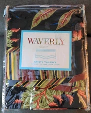 Waverly Maldives Night Kristy Valance 50" W x 16" L Jacobean Discontinued Black
