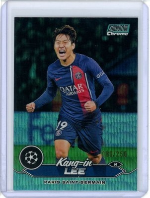 2023-24 STADIUM CLUB CHROME UEFA CLUB COMPETITIONS AQUA WAVE KANG-IN LEE 80/250