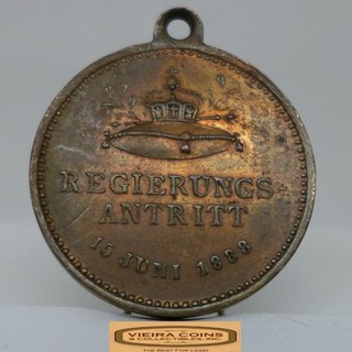 Regierungs Anritt 15 Juni 1888 Wilhelm II Medal 22 25 mm Approx. #C55859NQ