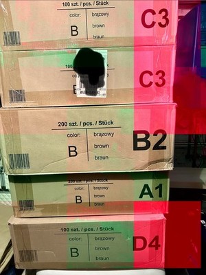 650 Luftpolster  Versandtaschen - Versandumschläge  Formate A1 B2 C3 und D4