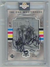 2007-08 Upper Deck the cup pint plate 1/1 auto on case hand sign Ryan Miller