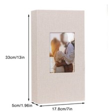 Image of Photo Album 4x6 inches with 300 Pockets Linen Cover Slip In Picture Holder