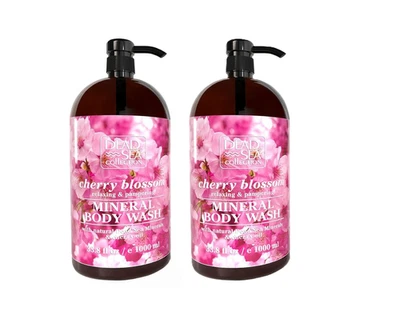 2x Dead Sea Collection Mineral Body Wash – Cherry Blossom – 2000ml Total