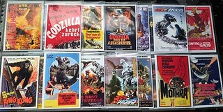 Filmkarten Jap.Monster Filme (Godzilla Gamera Mothra)