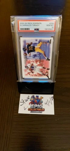 2000 SKYBOX DOMINION #234 GIOVANNI CARMAZZI/TOM BRADY ROOKIE RC PSA 10