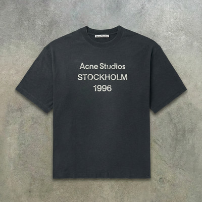 acne studios stockholm 1996 logo stone washed, faded black shirt