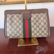 Gucci GG Monogram Web Stripe Clutch