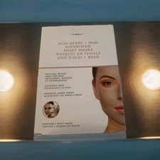 Wewell Acai Berry + Mud Superfood Sheet Masks Restore,revive,firm Skin!