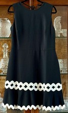 Julia Jordan LBD sz. 14 Fit & Flare Crepe Dress Lined w Ric Rac Detail Nordstrom