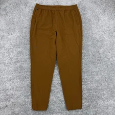 Janji Transit Tech Pants Men’s L Brown Performance Stretch Drawstrings Running