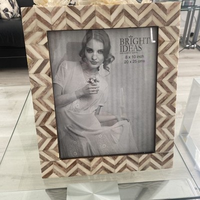 Bright Ideas Keramik & Holz 8x10 Zoll Bilderrahmen unser Muster, Made in Italy 