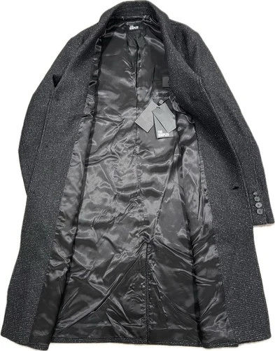 THE KOOPLES MEN’S ELEGANT WOOL BLEND COAT BLACK SPACKLE GRAY SIZE S NWT  $745 image 8