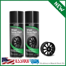 Aluminum Wheel Spray Paint for Car Rims Semi-gloss Black 13 Oz 2 Cans