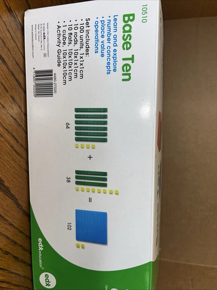 121 Piece EDX Educational Base Ten Blocks # 10510 - Image 3 of 4