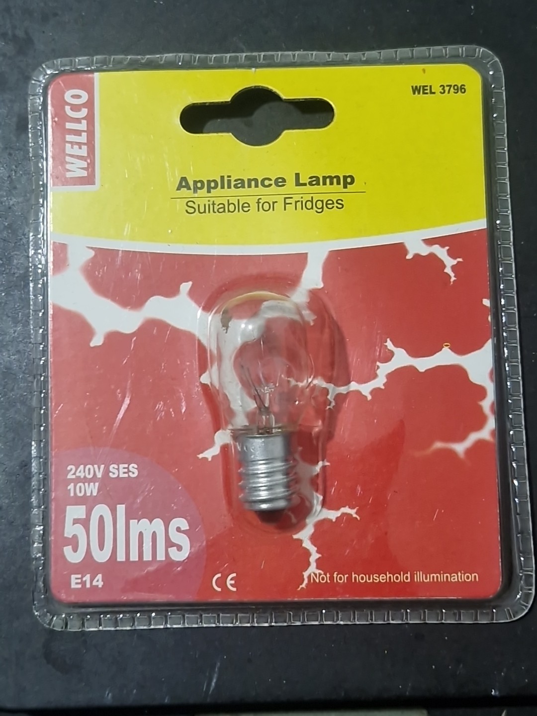 25W Refrigerator Bulb - SES/E14  300 A 240V Wellco Wel 4813 Spare parts