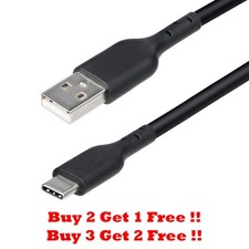 USB-A to USB C Type-C Fast Charging Data SYNC Charger Cable Cord 3FT Black