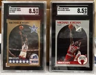 1990-91 NBA Hoops Michael Jordan Cards #5 and #65 SGC 8.5