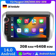 Per Peugeot 208/2008 2012-2018 Carplay Android Auto GPS Navi BT 2+64GB Wifi DAB+
