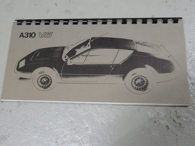 Renault Alpine A310 V6 Bedienungsanleitung  07-1982  Betriebsanleitung NOS