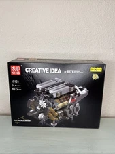 NEW Mould King 10131 W16 Engine Motor Double V8 Cylinder Building Block Toy Kit