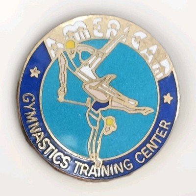 Rare American Gymnastics Training Center Enamel Lapel Pin Pinback Tie Tac
