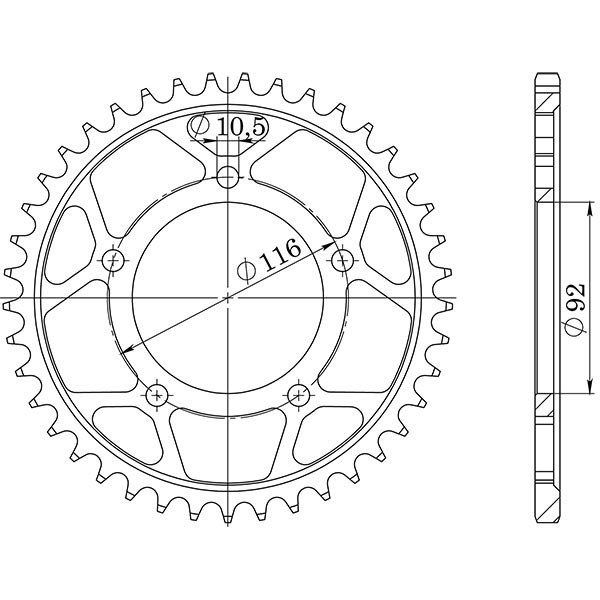 Zahnrad Stahl P530 - Z41 (DIS.16702) Kawasaki 1400 ZZR / ZZR ABS 06/11-image