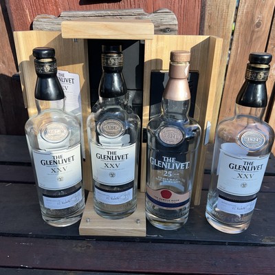 Glenlivet 25 Single Malt Scotch Whiskey Empty Bottles