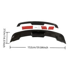 Rear Trunk Spoiler Wing For 2015-21 2022 2023 Ford Mustang Gt350 500 Black Gloss