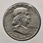 1954-P 50C 90% SILVER Franklin Half Dollar
