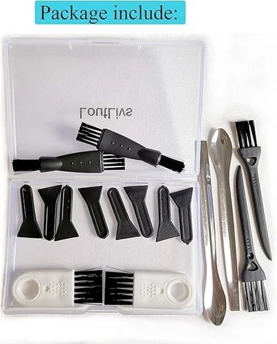 Black Scrapers LoutLivs Brushes & Spoons Kit for Herb Grinder (Keef Scraper - Picture 6 of 6